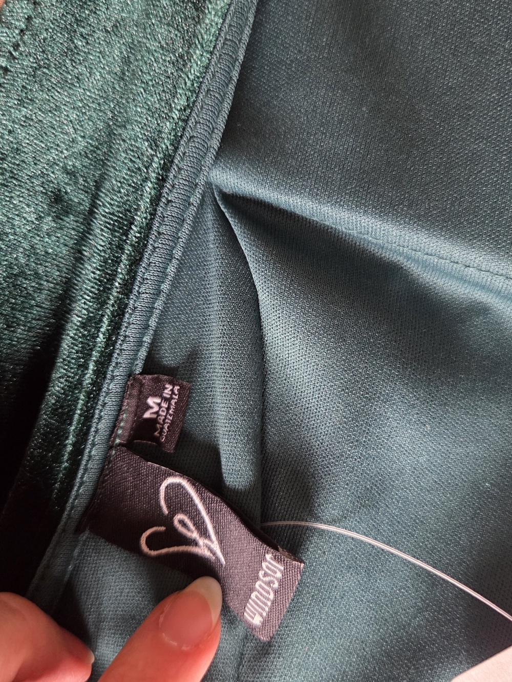 NWT Windsor Hunter Green Velvet Gown - Deep V-Back With Boning - Picture 7 of 13